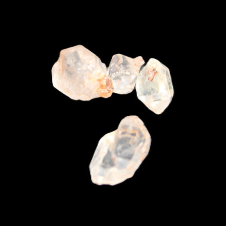 Herkimer Diamond Quartz four tiny crystals 10-15mm 3g in sunlight - Rocks and Things Store