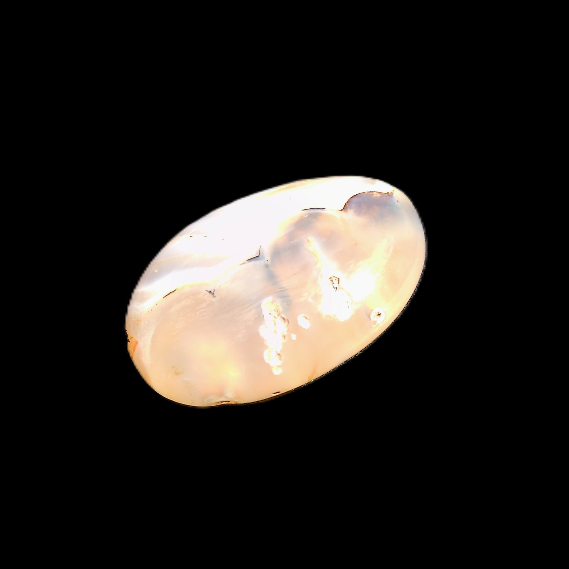 Cherry Blossom Agate palmstone 45*33*16mm 35g in sunlight - Rocks and Things Store