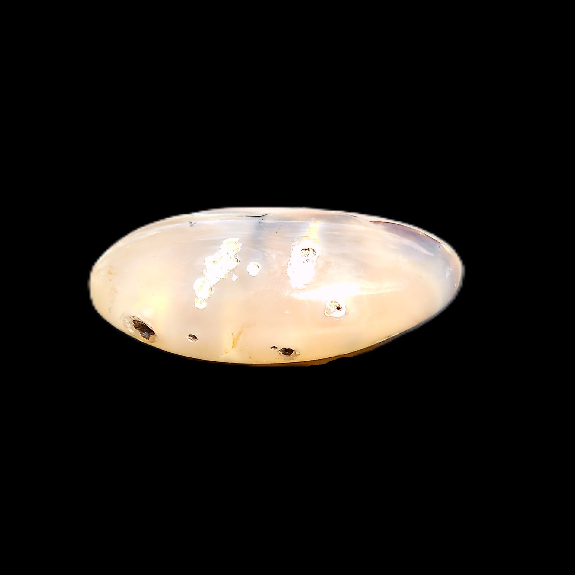 Cherry Blossom Agate palmstone 45*33*16mm 35g in sunlight - Rocks and Things Store