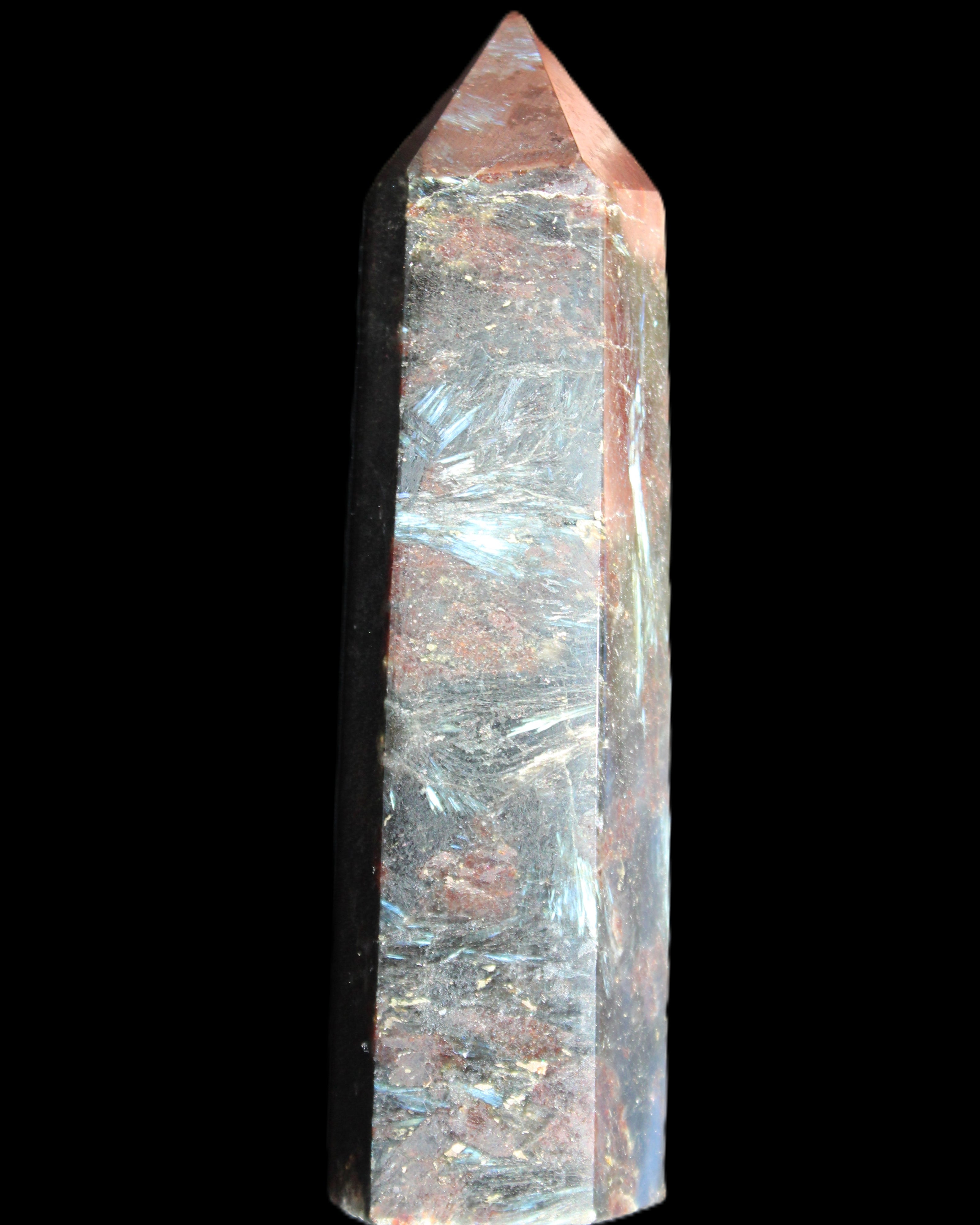 Astrophyllite wand 90mm 95g in sunlight - Rocks and Things Store