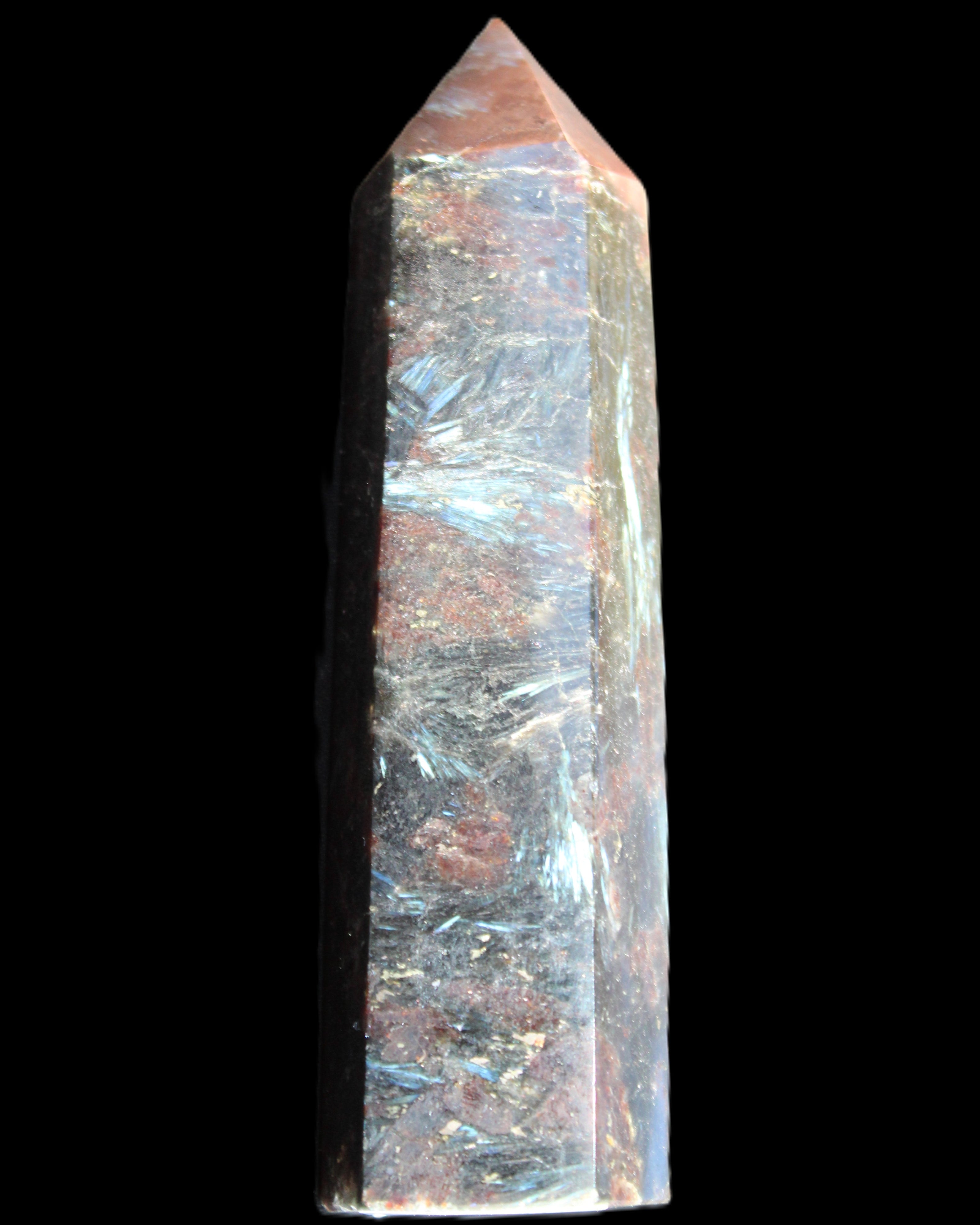 Astrophyllite wand 90mm 95g in sunlight - Rocks and Things Store