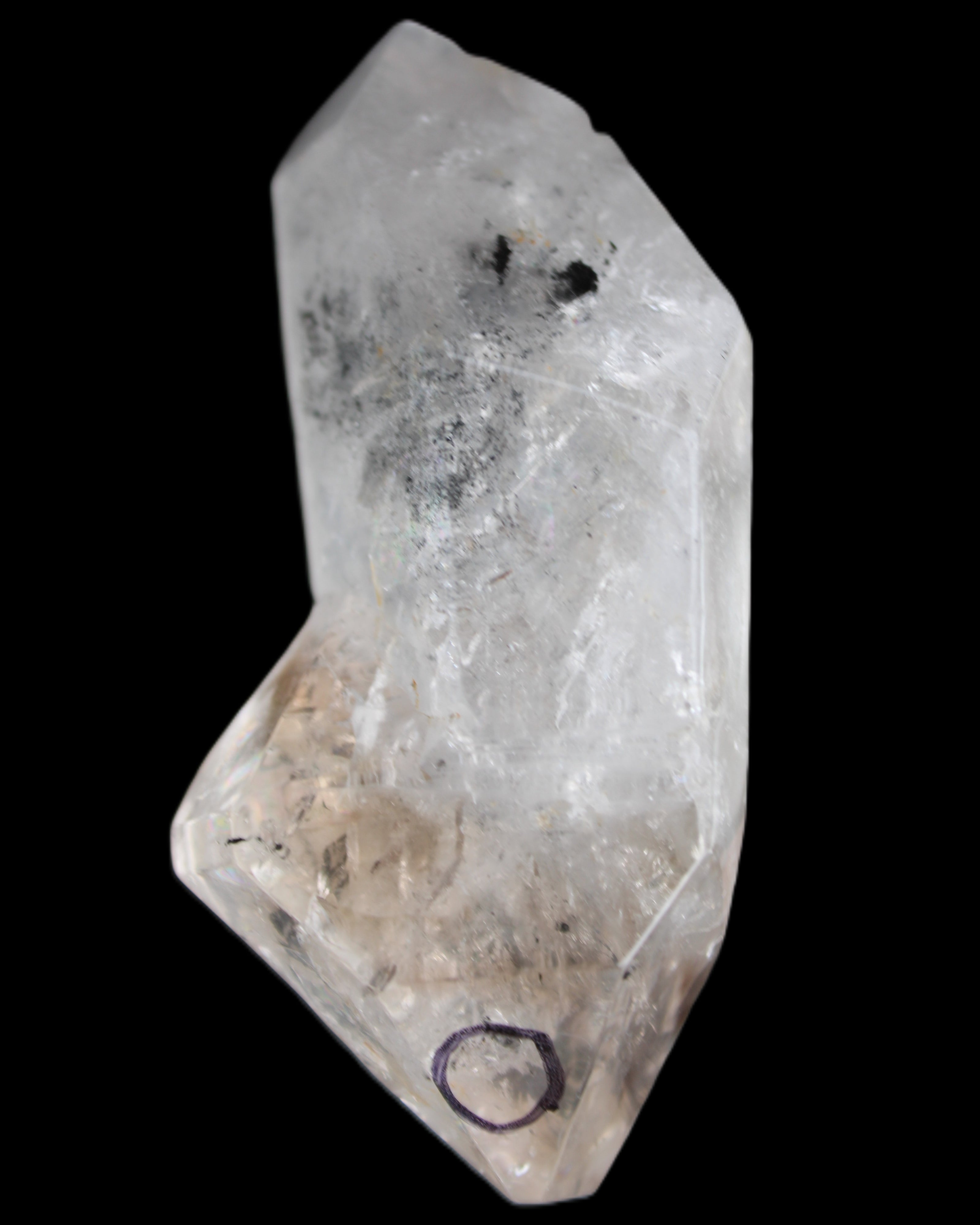 Herkimer Diamond Quartz Enhydro 86*48*39mm 116g in sunlight - Rocks and Things Store