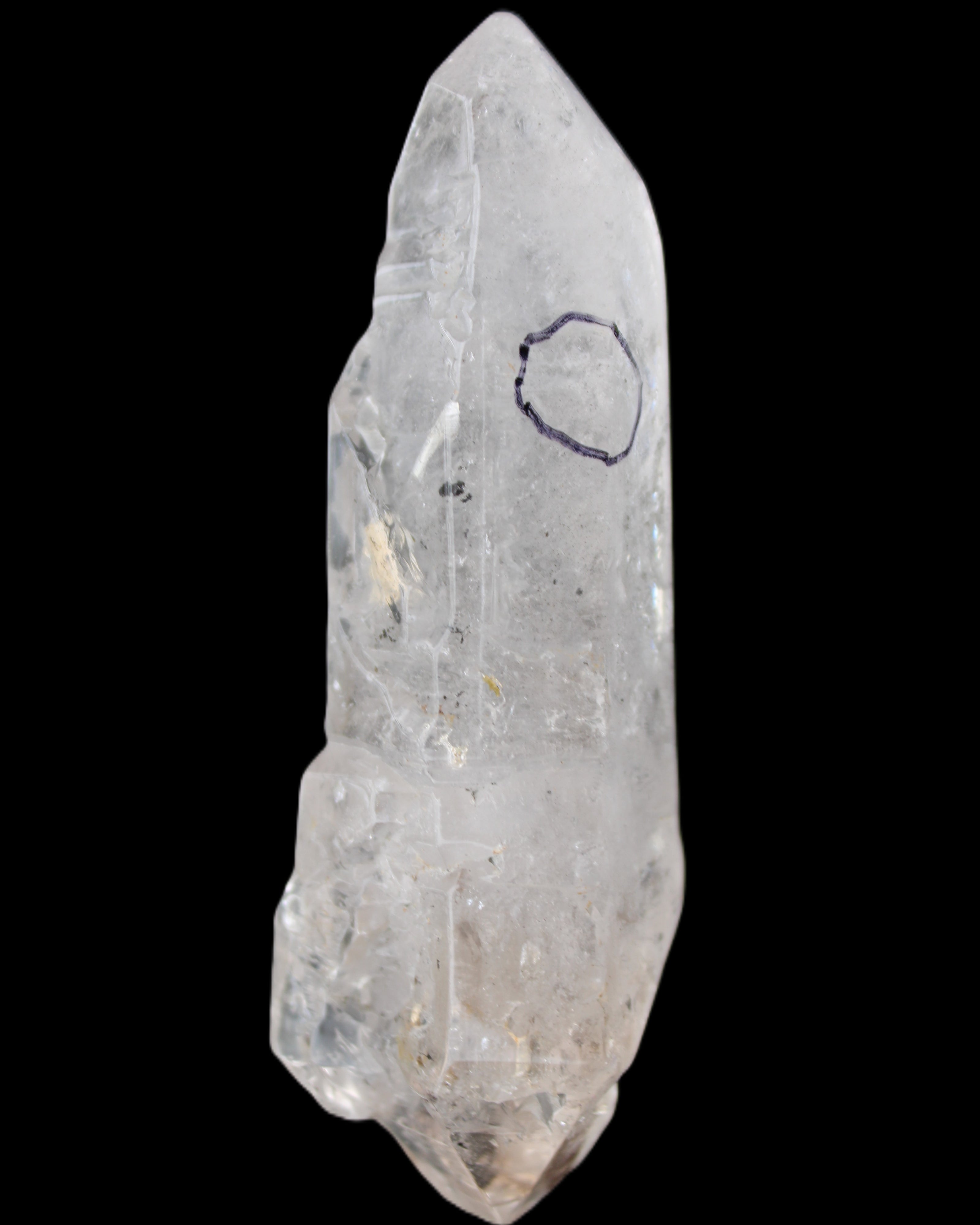 Herkimer Diamond Quartz Enhydro 110*37*17mm 120g in sunlight - Rocks and Things Store