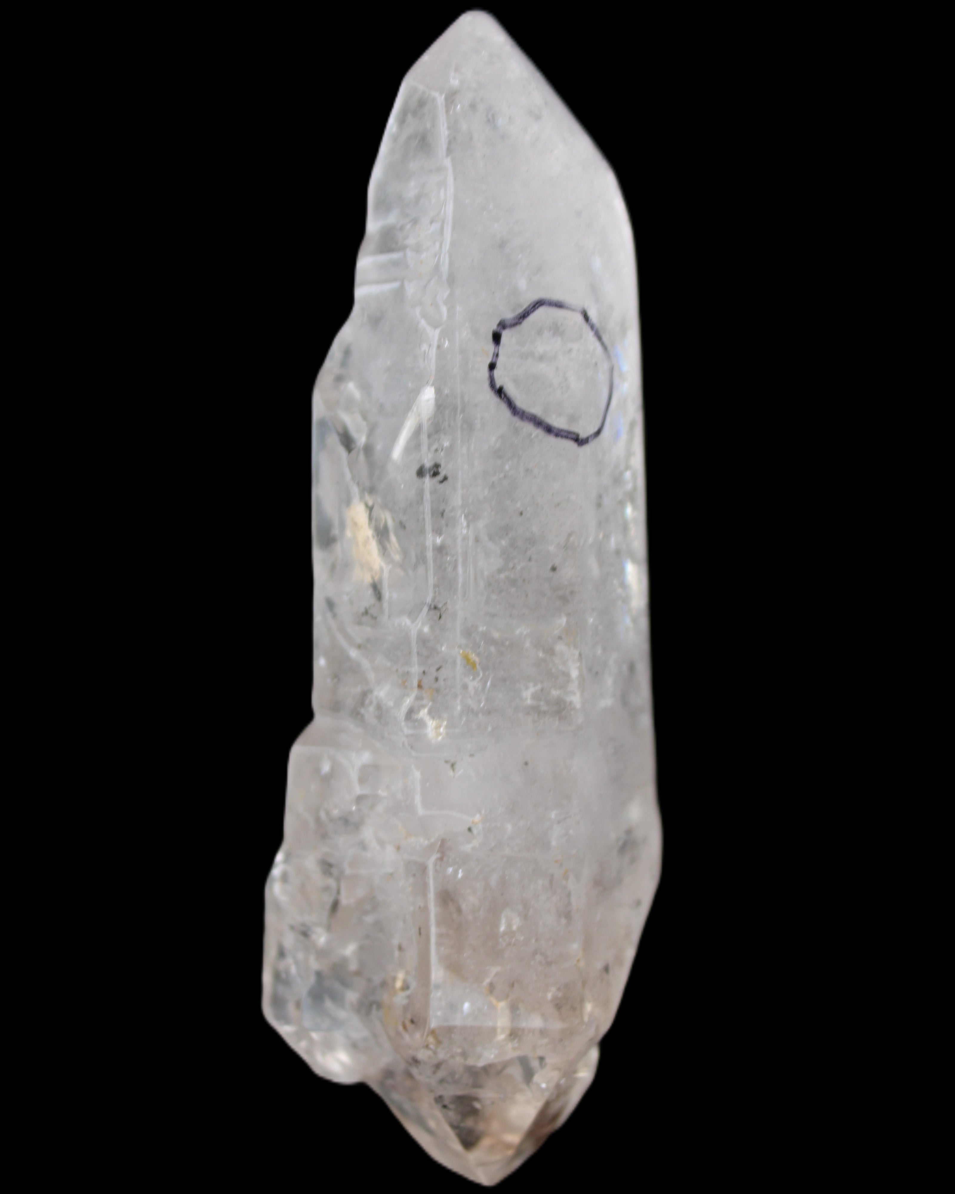 Herkimer Diamond Quartz Enhydro 110*37*17mm 120g in sunlight - Rocks and Things Store