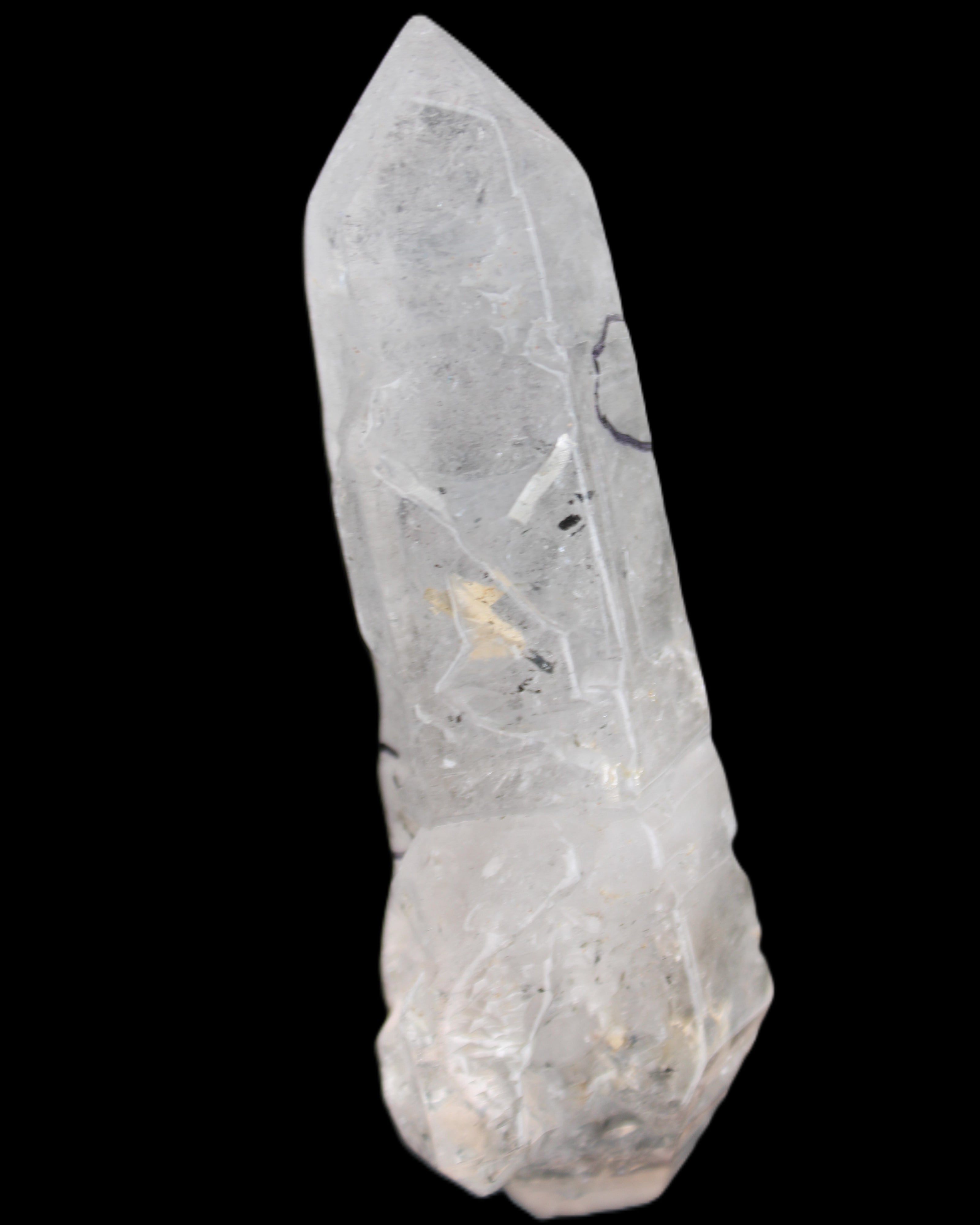 Herkimer Diamond Quartz Enhydro 110*37*17mm 120g in sunlight - Rocks and Things Store