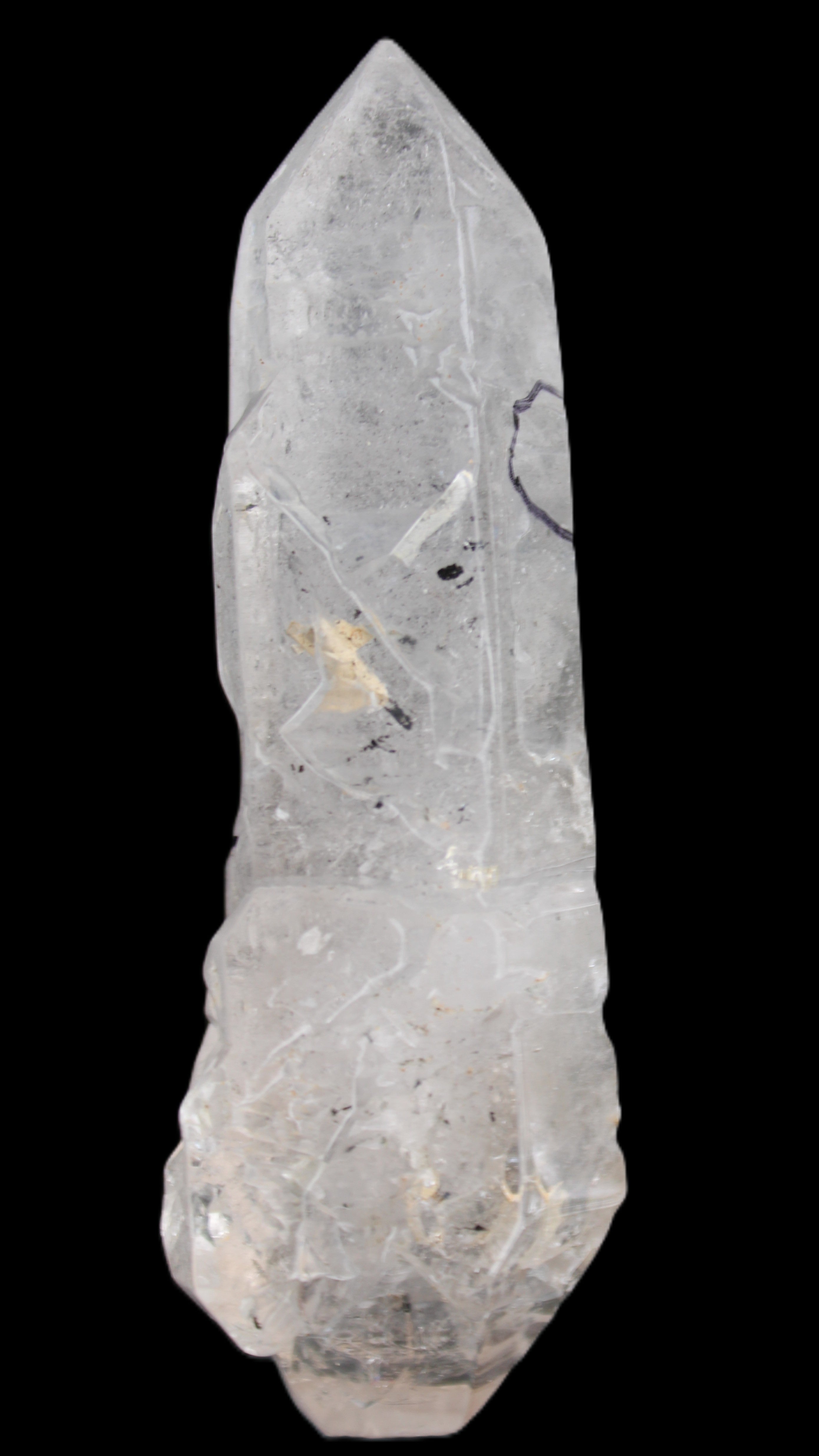 Herkimer Diamond Quartz Enhydro 110*37*17mm 120g in sunlight - Rocks and Things Store