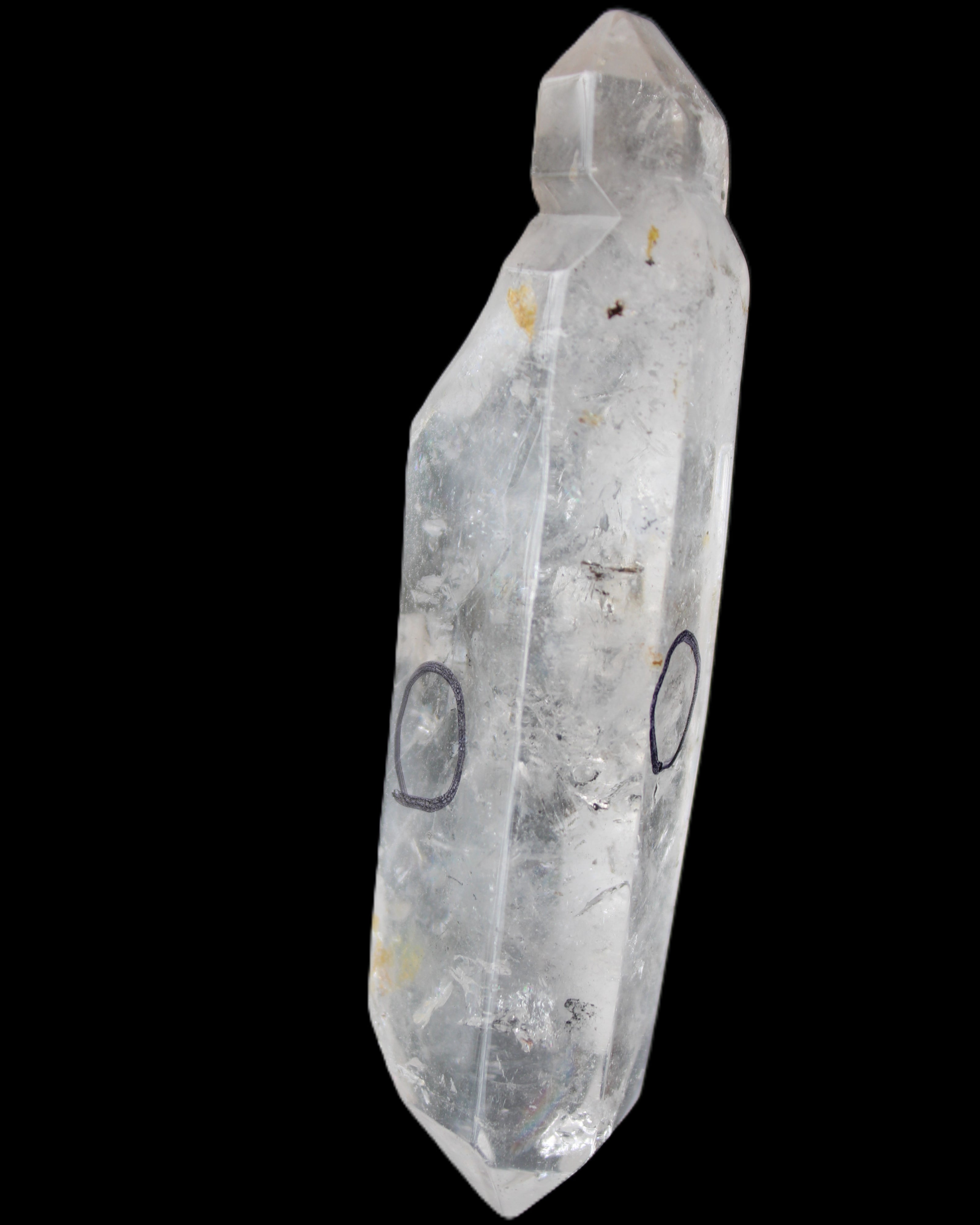Herkimer Diamond Quartz Enhydro 97*30*21mm 97g in sunlight - Rocks and Things Store