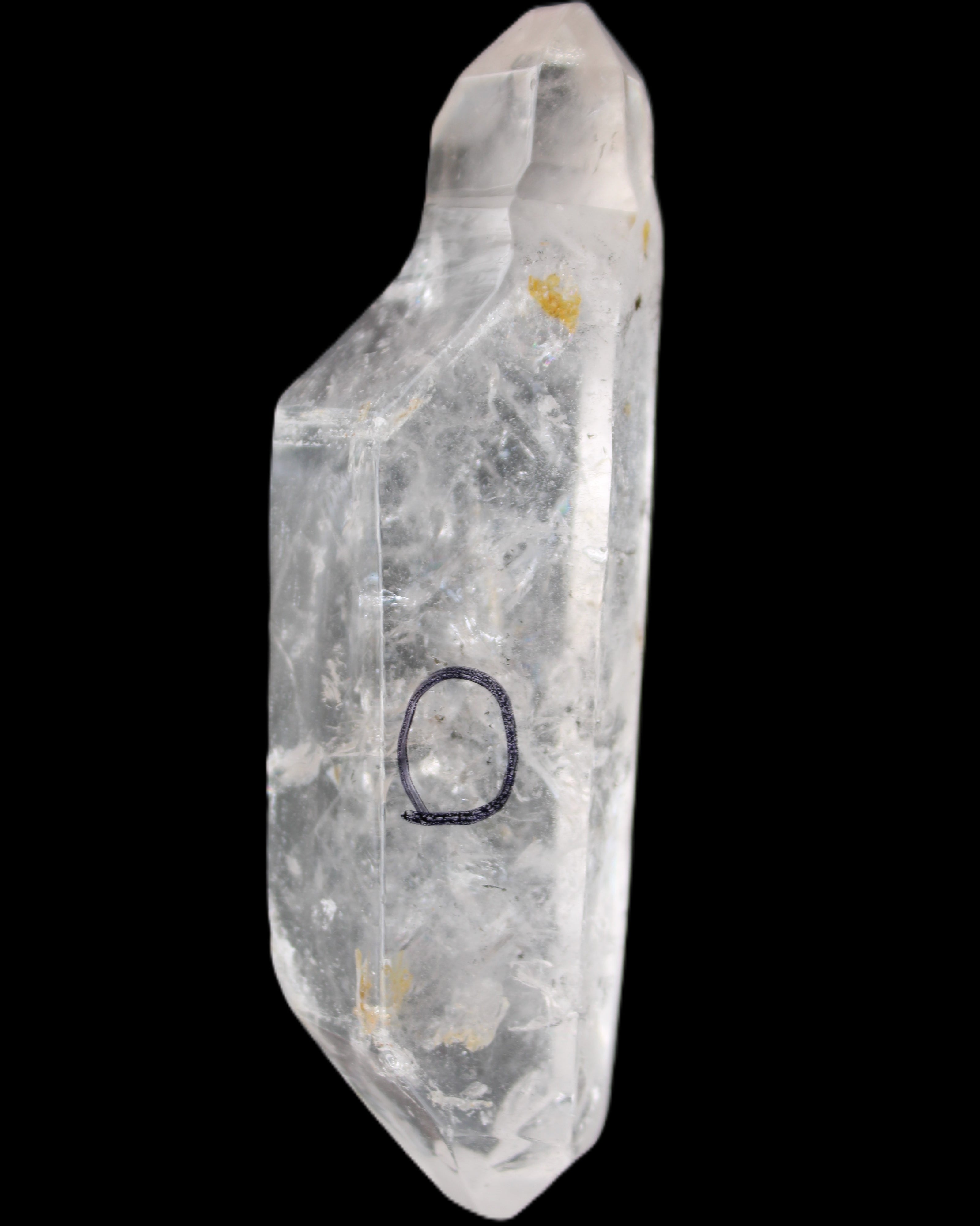 Herkimer Diamond Quartz Enhydro 97*30*21mm 97g in sunlight - Rocks and Things Store