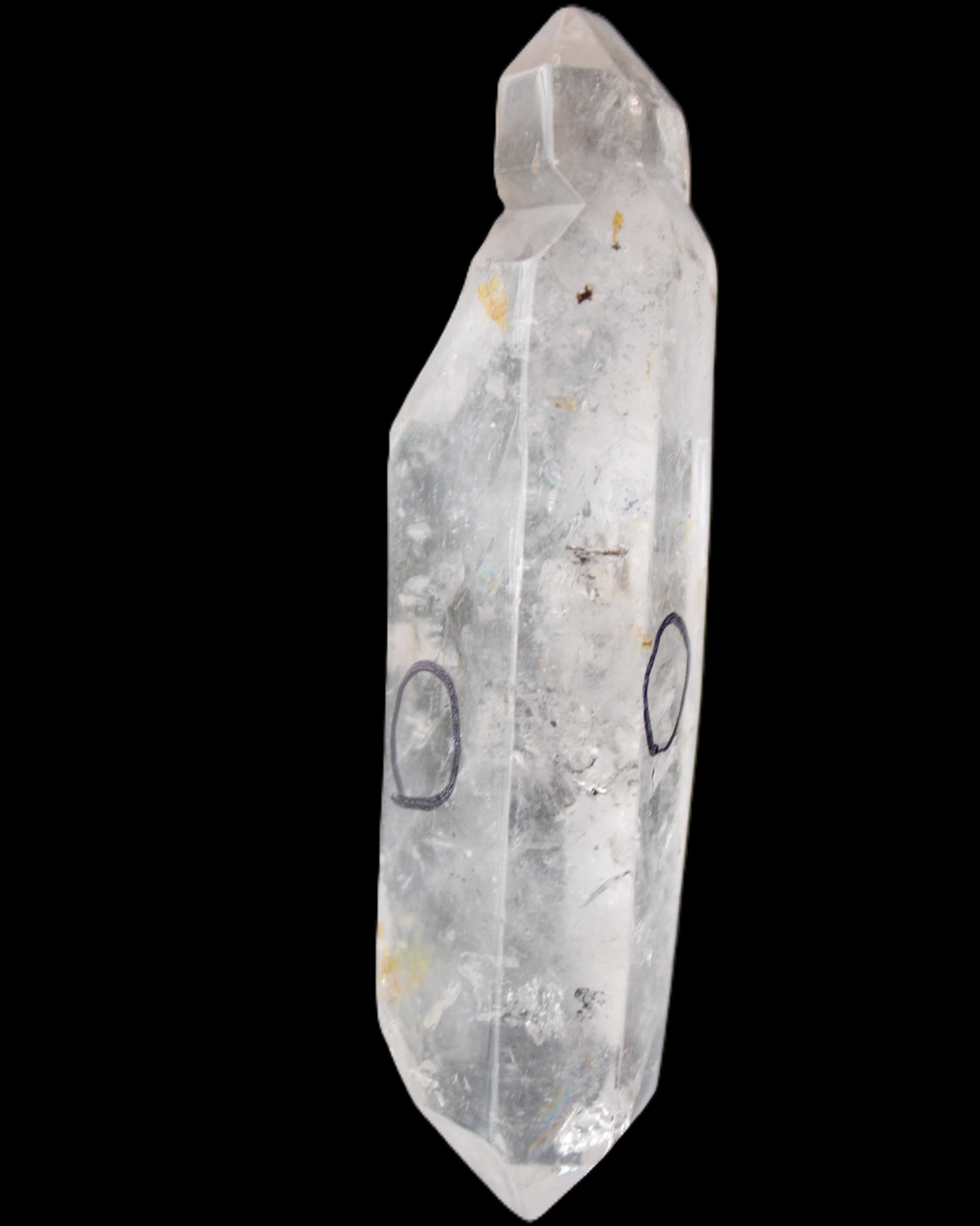 Herkimer Diamond Quartz Enhydro 97*30*21mm 97g in sunlight - Rocks and Things Store