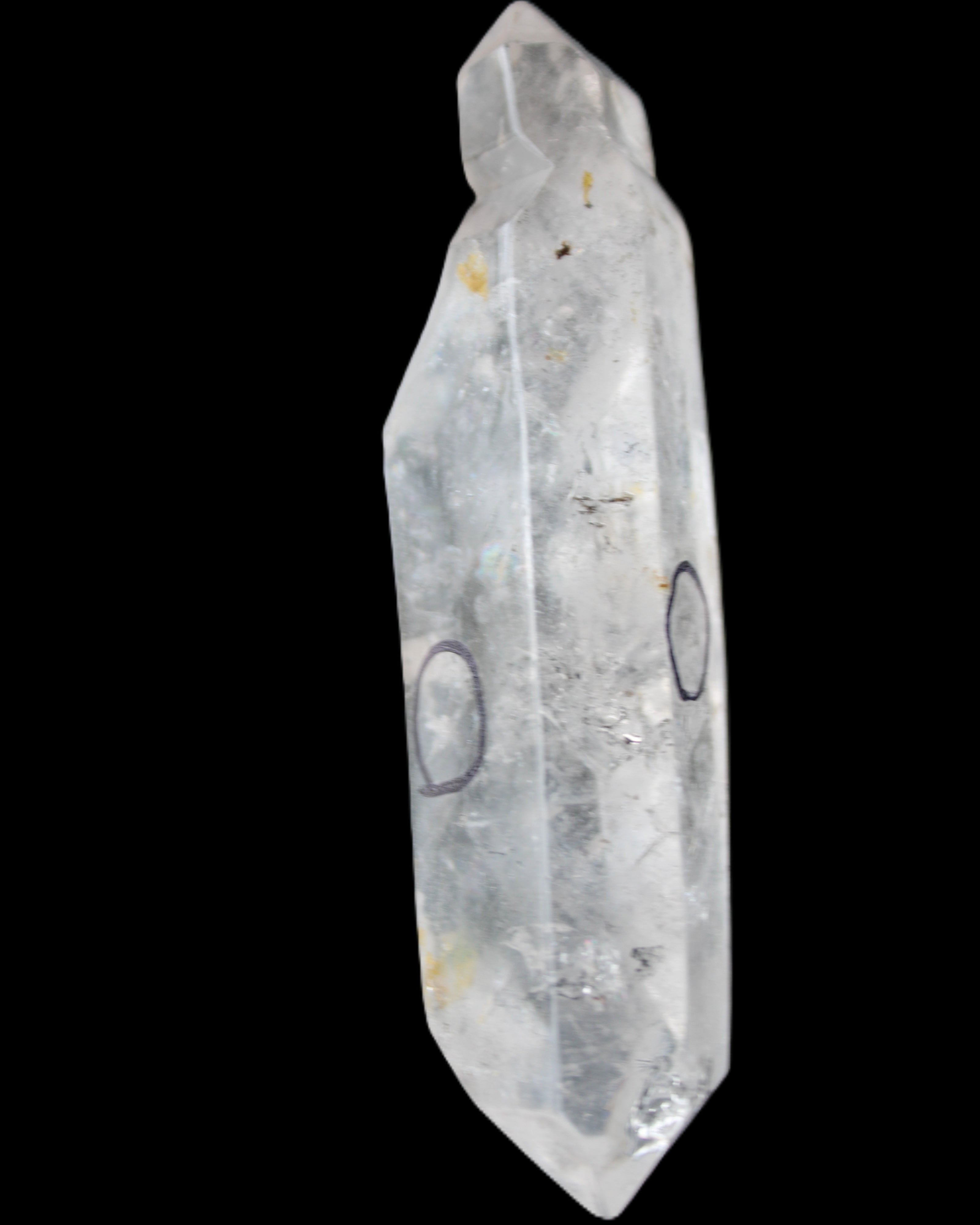 Herkimer Diamond Quartz Enhydro 97*30*21mm 97g in sunlight - Rocks and Things Store