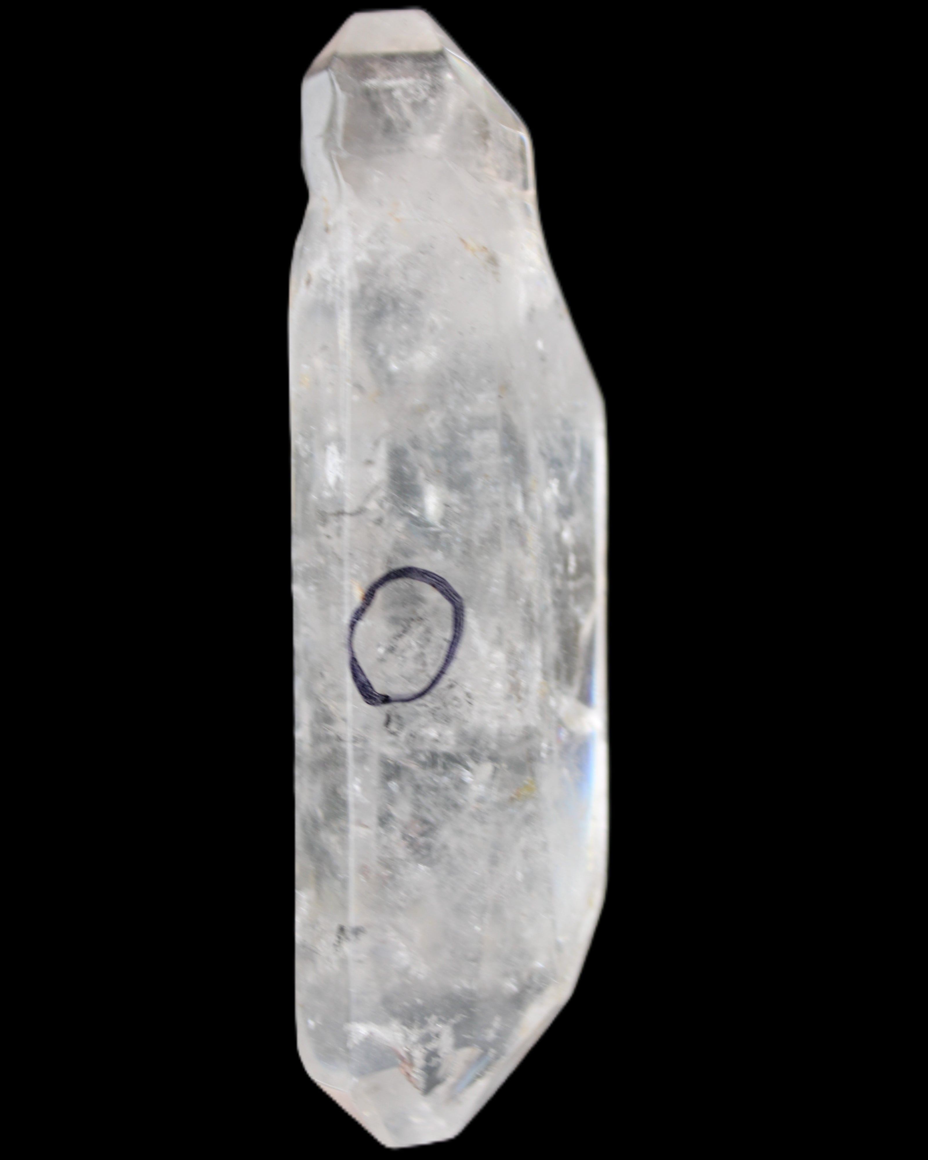 Herkimer Diamond Quartz Enhydro 97*30*21mm 97g in sunlight - Rocks and Things Store
