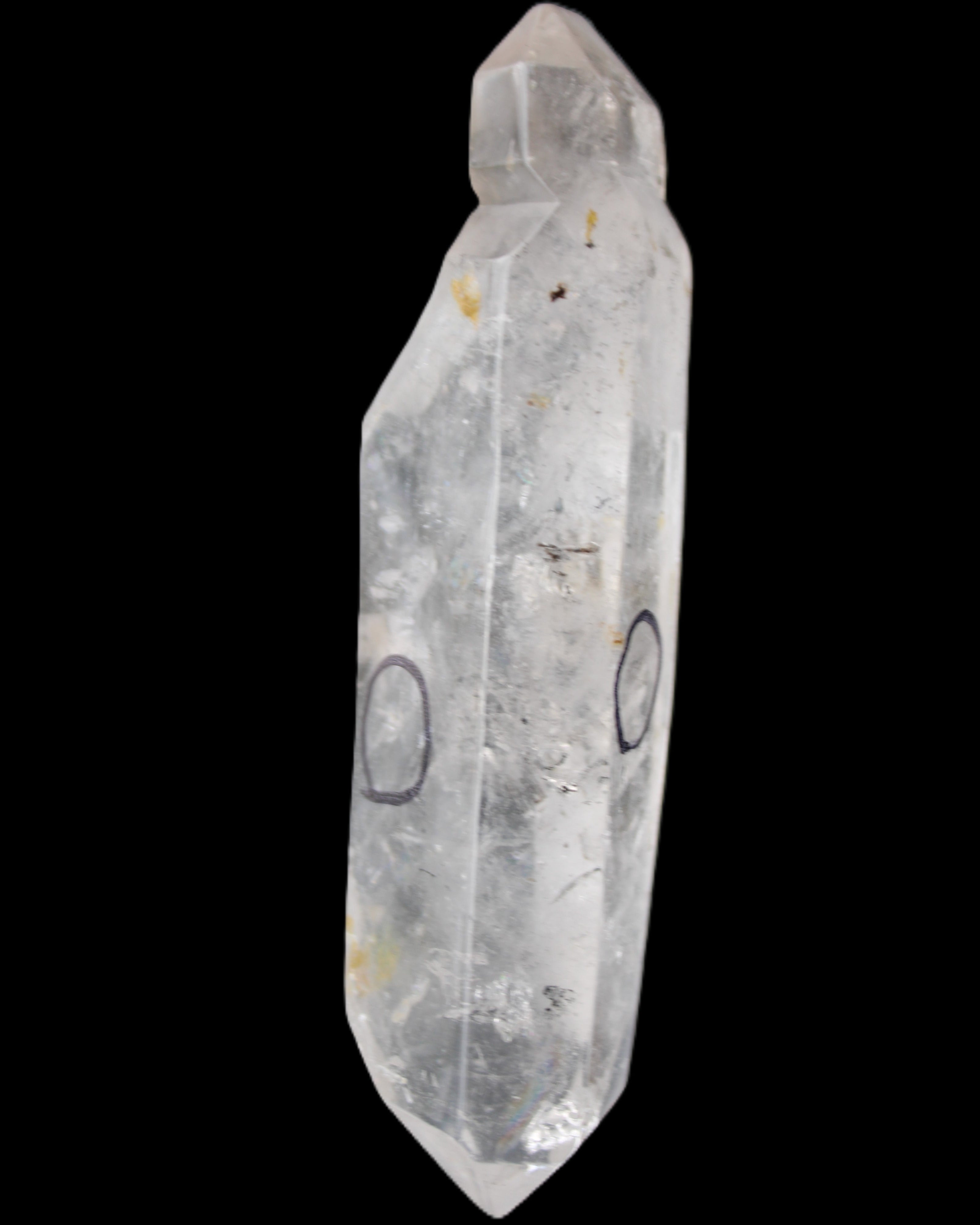Herkimer Diamond Quartz Enhydro 97*30*21mm 97g in sunlight - Rocks and Things Store