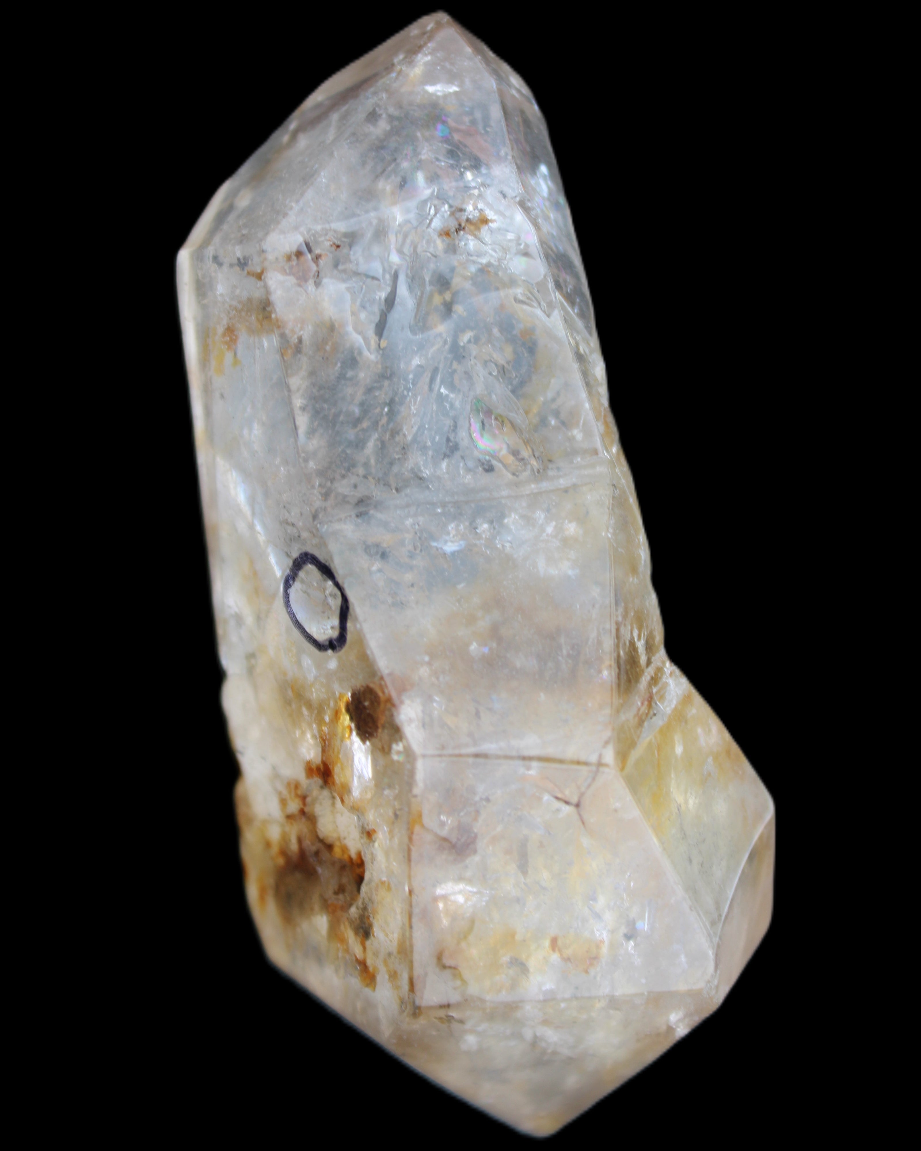 Herkimer Diamond Quartz Enhydro 101*45*40mm 180g in sunlight - Rocks and Things Store