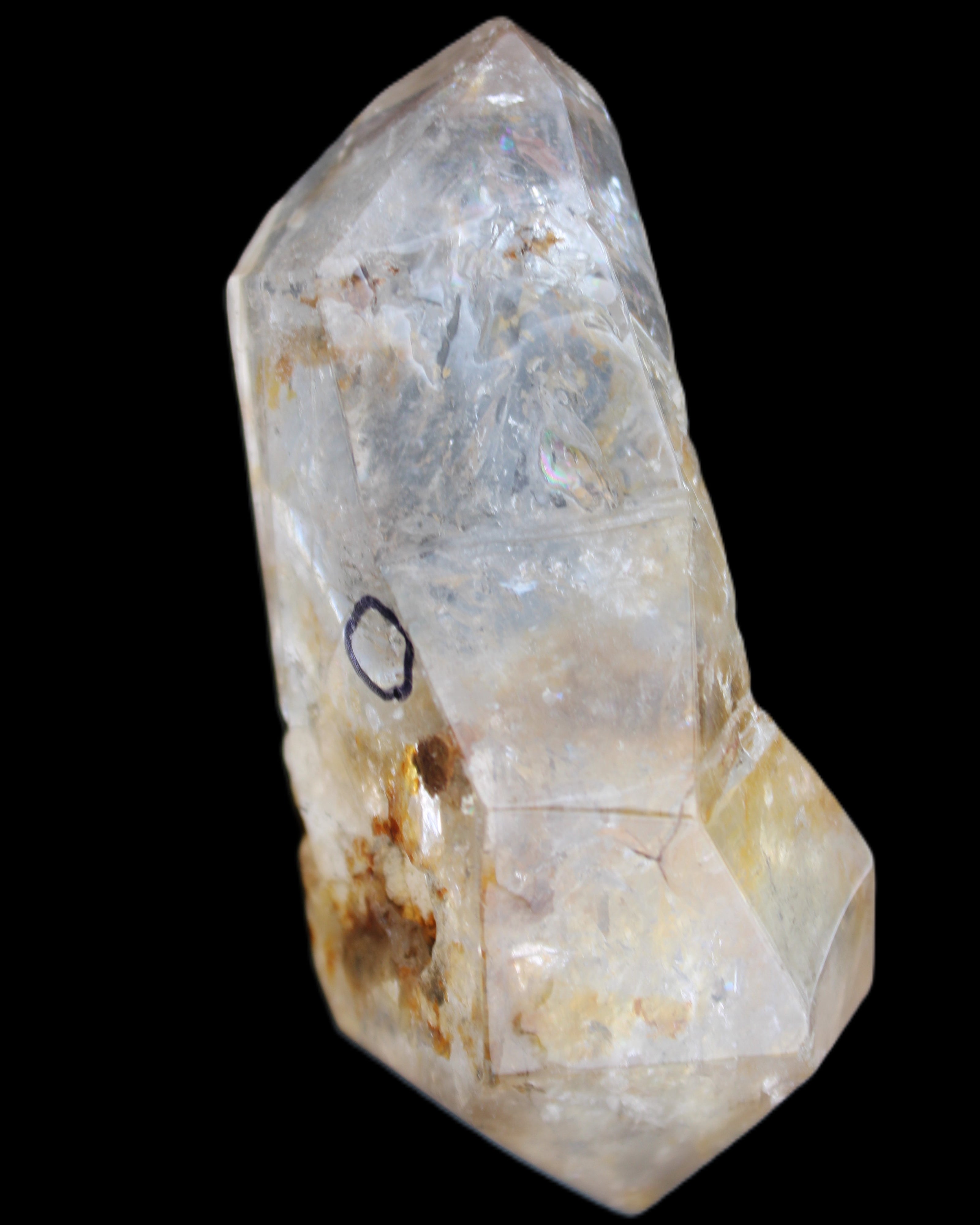 Herkimer Diamond Quartz Enhydro 101*45*40mm 180g in sunlight - Rocks and Things Store