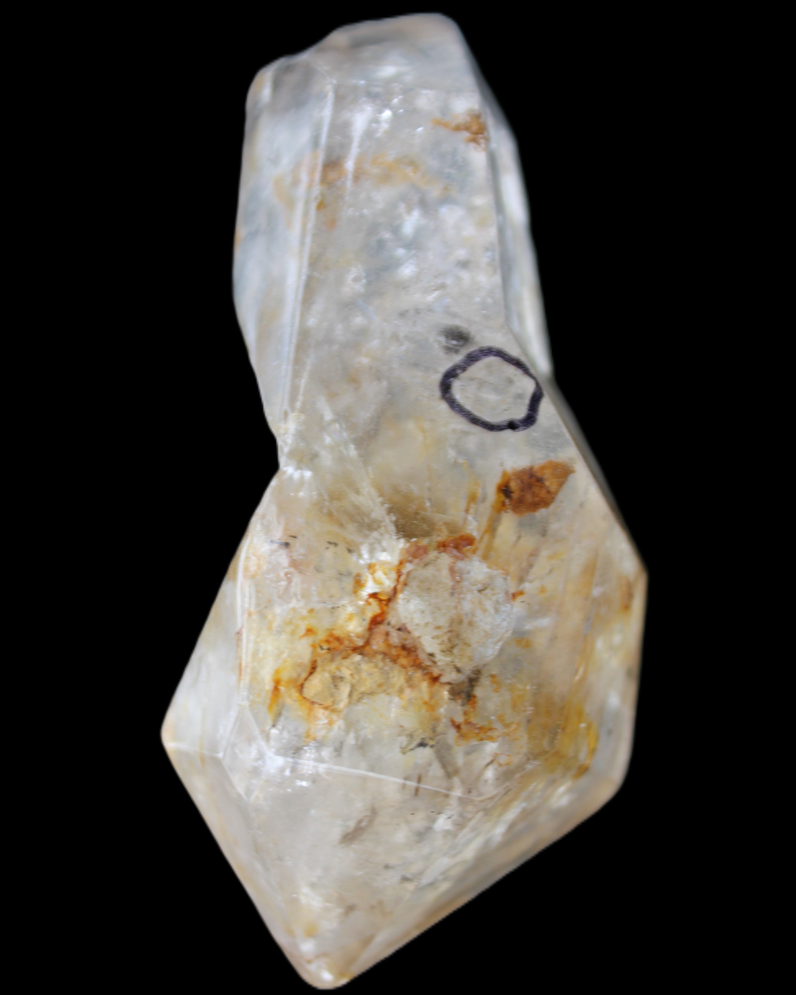 Herkimer Diamond Quartz Enhydro 101*45*40mm 180g in sunlight - Rocks and Things Store