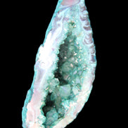 Electroplated Agate Quartz geodes range- greenish, 35-57g in sunlight - Rocks and Things Store