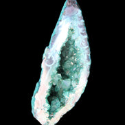 Electroplated Agate Quartz geodes range- greenish, 35-57g in sunlight - Rocks and Things Store