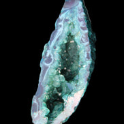 Electroplated Agate Quartz geodes range- greenish, 35-57g in sunlight - Rocks and Things Store