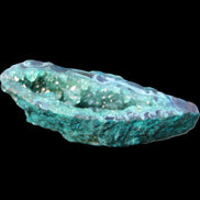 Electroplated Agate Quartz geodes range- greenish, 35-57g in sunlight - Rocks and Things Store