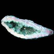 Electroplated Agate Quartz geodes range- greenish, 35-57g in sunlight - Rocks and Things Store