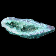 Electroplated Agate Quartz geodes range- greenish, 35-57g in sunlight - Rocks and Things Store