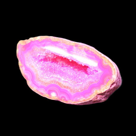 Electroplated Agate Quartz geodes range in sunlight - Rocks and Things Store