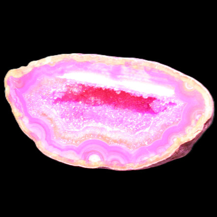 Electroplated Agate Quartz geodes range in sunlight - Rocks and Things Store