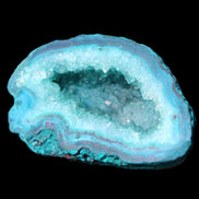 Electroplated Agate Quartz geodes range- greenish, 35-57g in sunlight - Rocks and Things Store