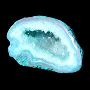 Electroplated Agate Quartz geodes range- greenish, 35-57g in sunlight - Rocks and Things Store