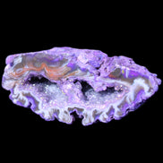 Purplish Electroplated Agate Quartz geodes 48-52mm 48-69g in sunlight - Rocks and Things Store