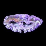 Purplish Electroplated Agate Quartz geodes 48-52mm 48-69g in sunlight - Rocks and Things Store