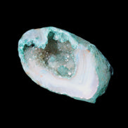 Electroplated Agate Quartz geodes range- greenish, 35-57g in sunlight - Rocks and Things Store