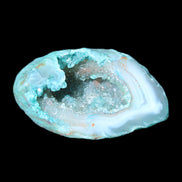 Electroplated Agate Quartz geodes range- greenish, 35-57g in sunlight - Rocks and Things Store