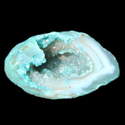 Electroplated Agate Quartz geodes range- greenish, 35-57g in sunlight - Rocks and Things Store