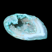 Electroplated Agate Quartz geodes range- greenish, 35-57g in sunlight - Rocks and Things Store