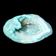 Electroplated Agate Quartz geodes range- greenish, 35-57g in sunlight - Rocks and Things Store