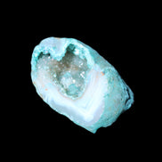 Electroplated Agate Quartz geodes range- greenish, 35-57g in sunlight - Rocks and Things Store