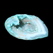 Electroplated Agate Quartz geodes range- greenish, 35-57g in sunlight - Rocks and Things Store