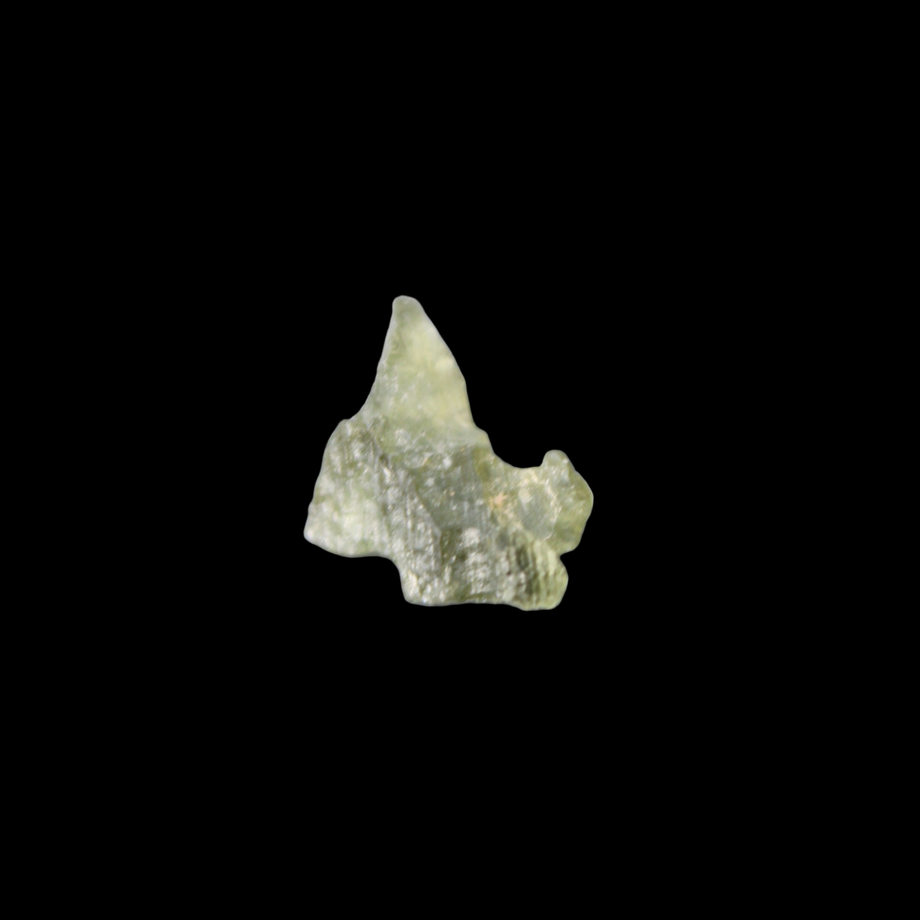 Moldavite from Czech Republic14*9mm 5.5ct 1.1g in sunlight - Rocks and Things Store