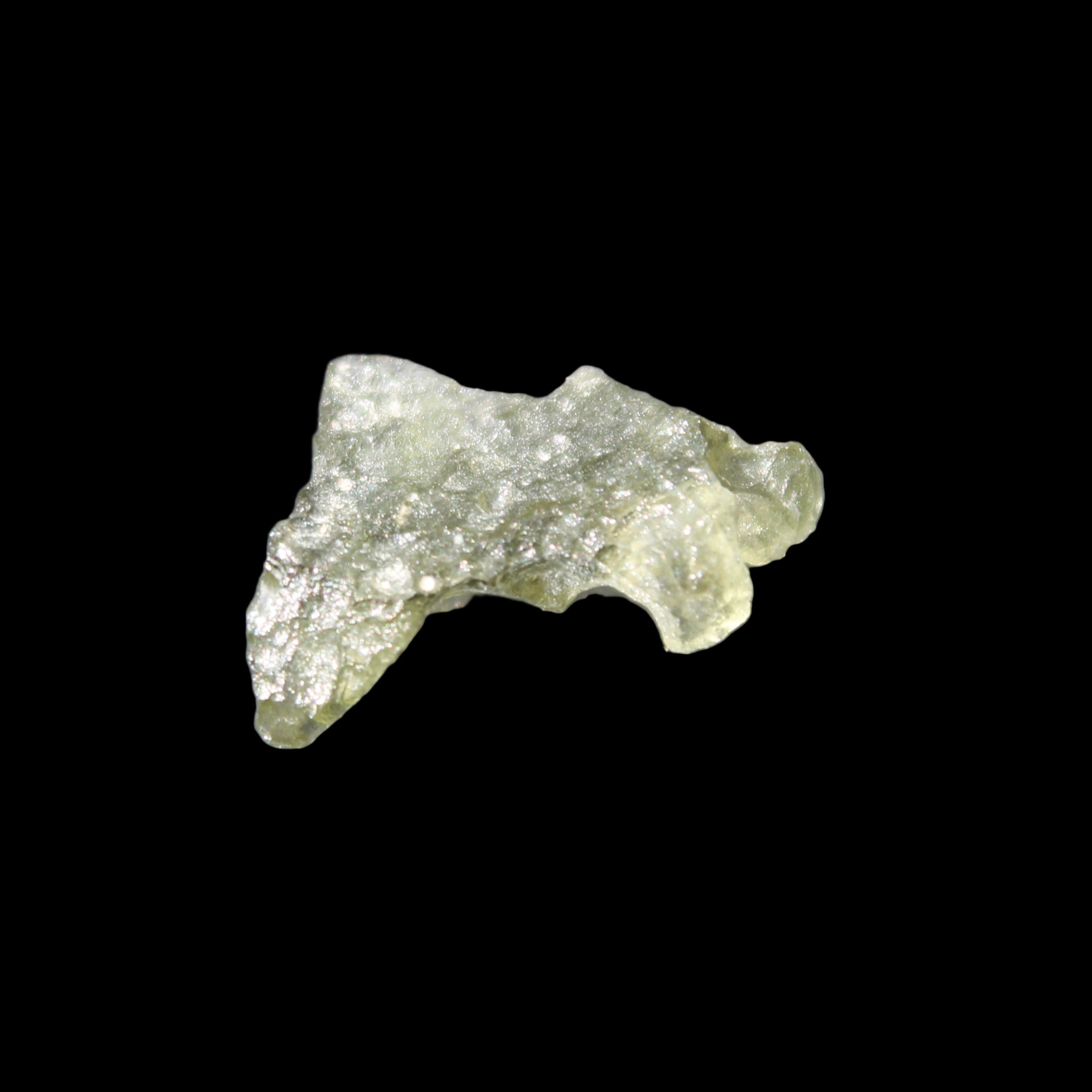 Moldavite from Czech Republic14*9mm 5.5ct 1.1g in sunlight - Rocks and Things Store