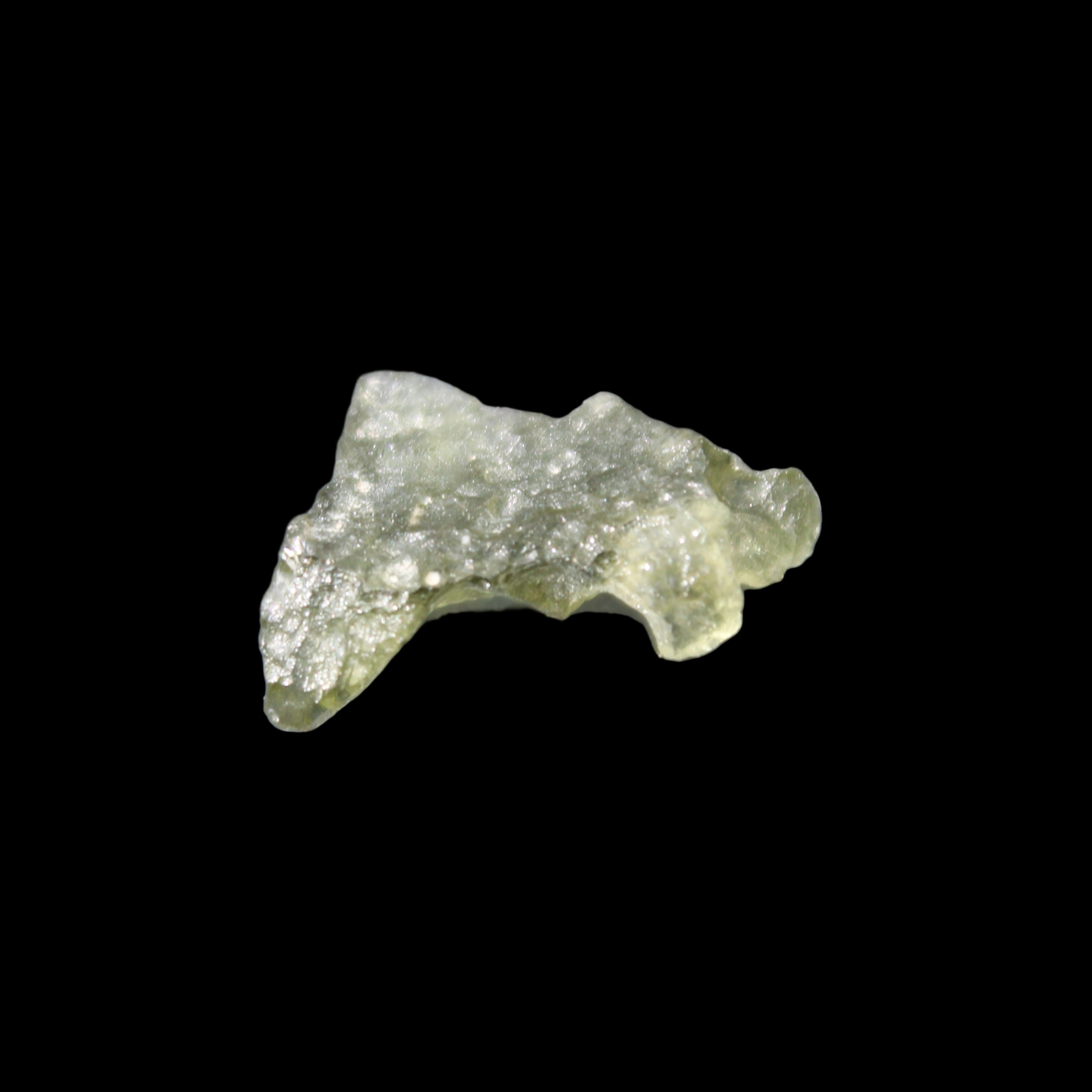 Moldavite from Czech Republic14*9mm 5.5ct 1.1g in sunlight - Rocks and Things Store