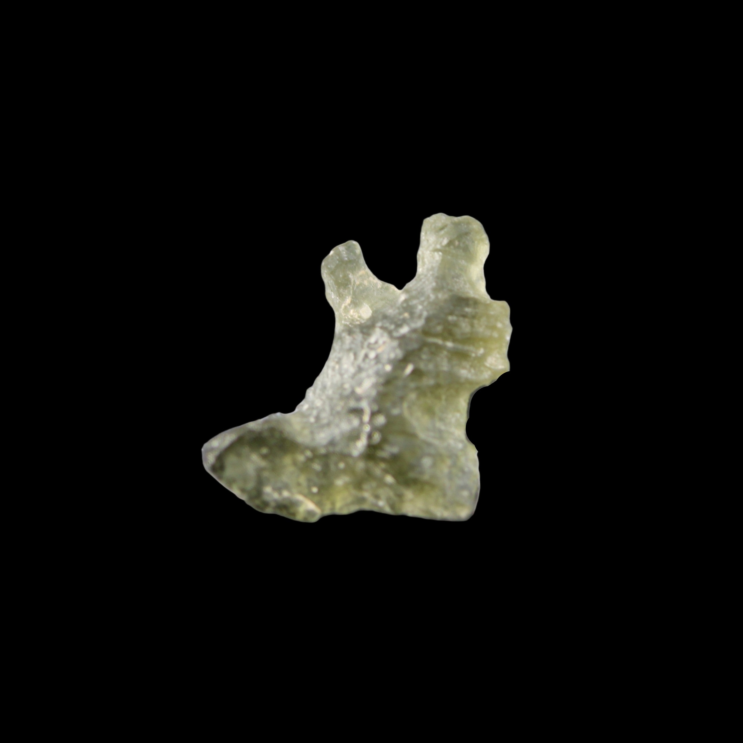 Moldavite from Czech Republic14*9mm 5.5ct 1.1g in sunlight - Rocks and Things Store