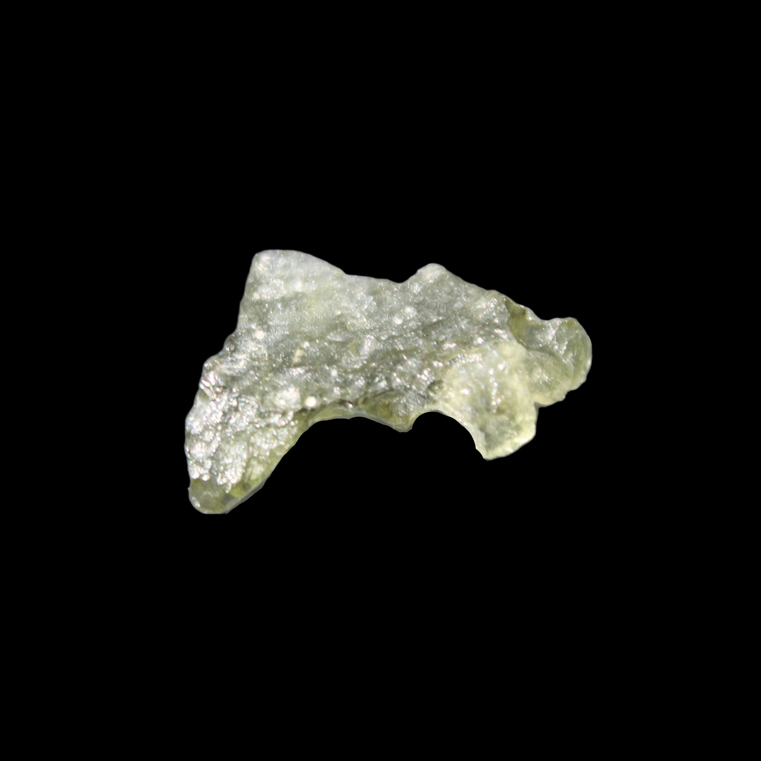 Moldavite from Czech Republic14*9mm 5.5ct 1.1g in sunlight - Rocks and Things Store