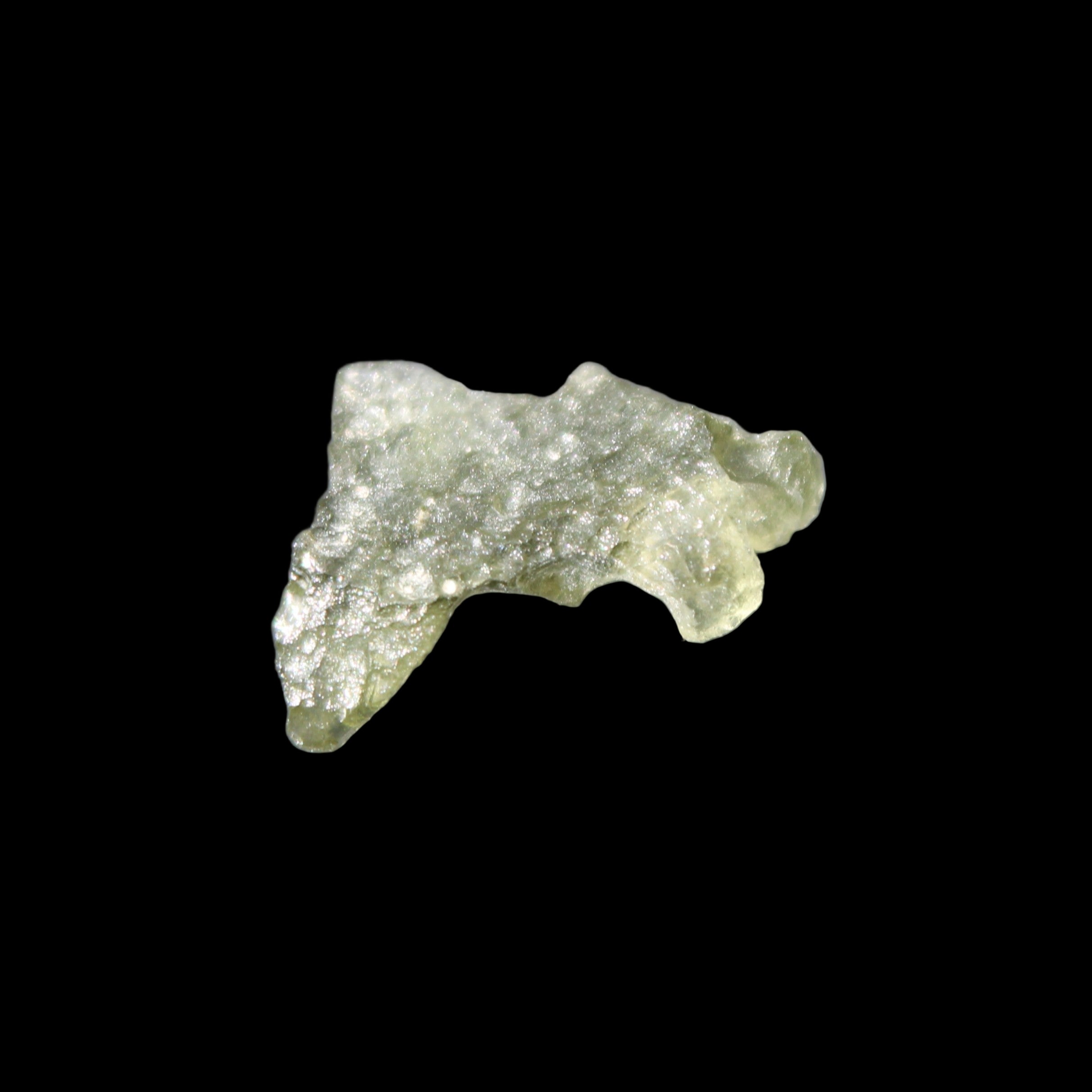 Moldavite from Czech Republic14*9mm 5.5ct 1.1g in sunlight - Rocks and Things Store