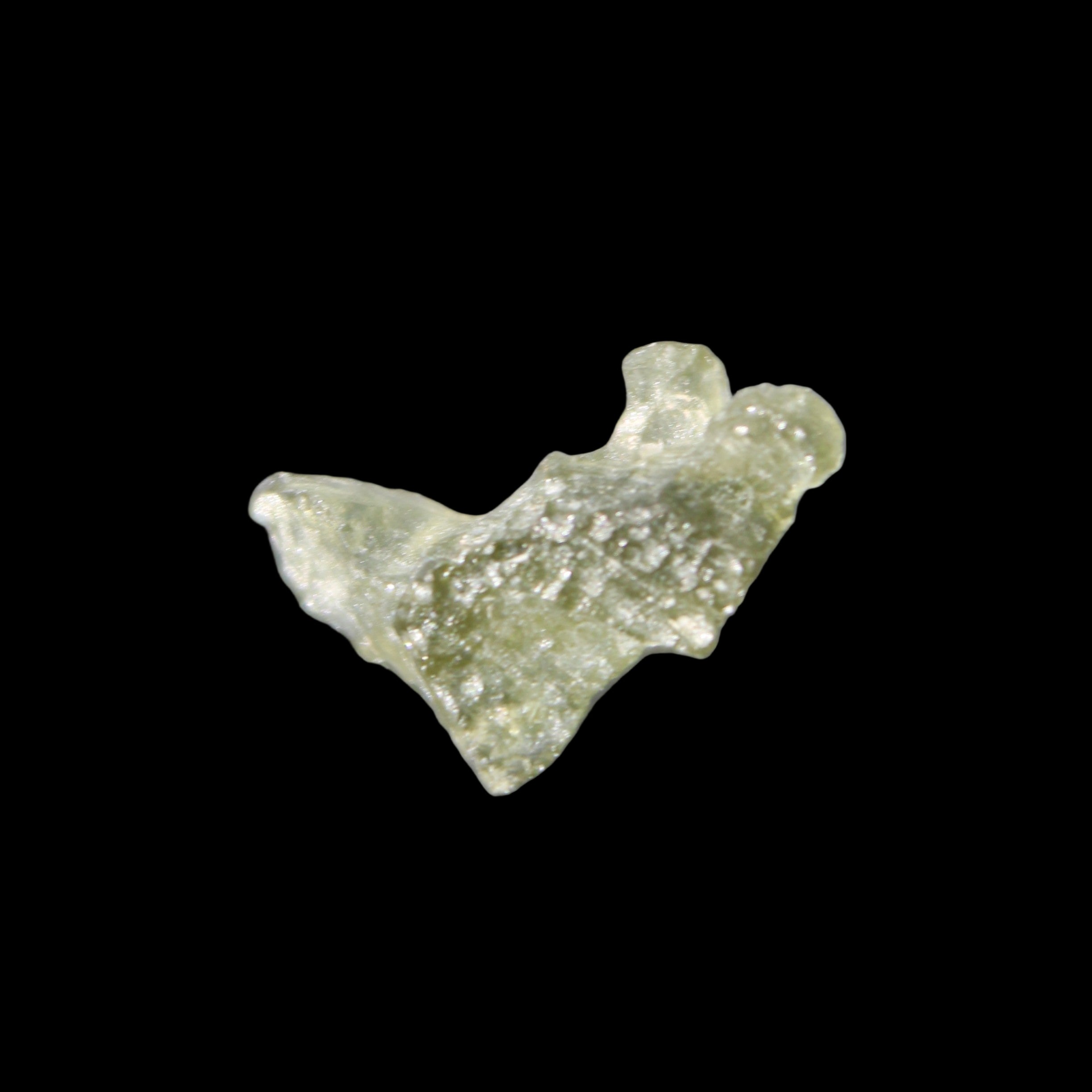 Moldavite from Czech Republic14*9mm 5.5ct 1.1g in sunlight - Rocks and Things Store