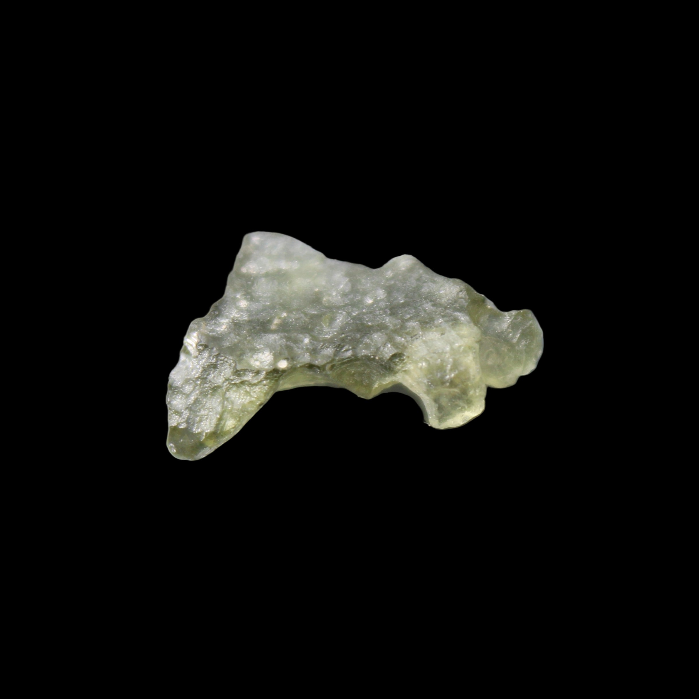 Moldavite from Czech Republic14*9mm 5.5ct 1.1g in sunlight - Rocks and Things Store