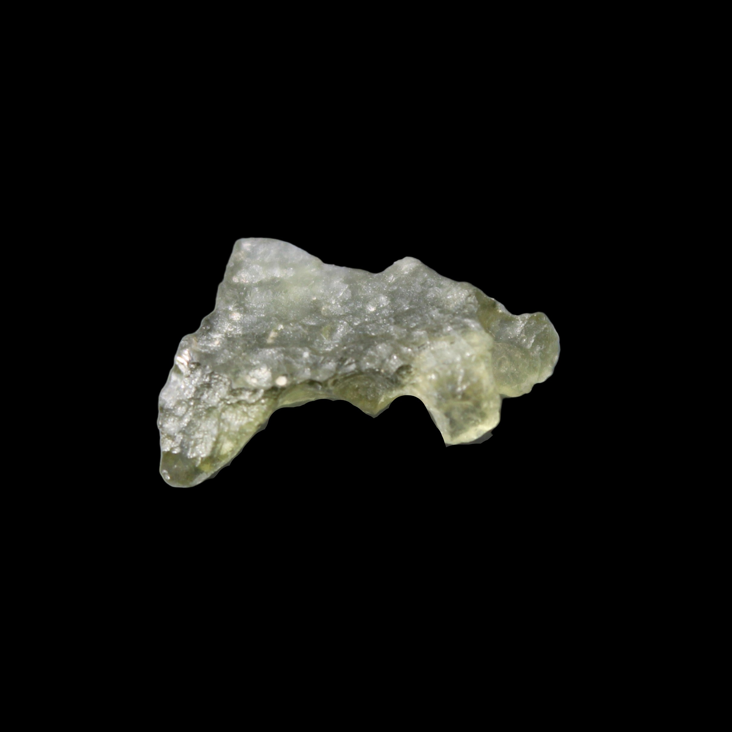 Moldavite from Czech Republic14*9mm 5.5ct 1.1g in sunlight - Rocks and Things Store