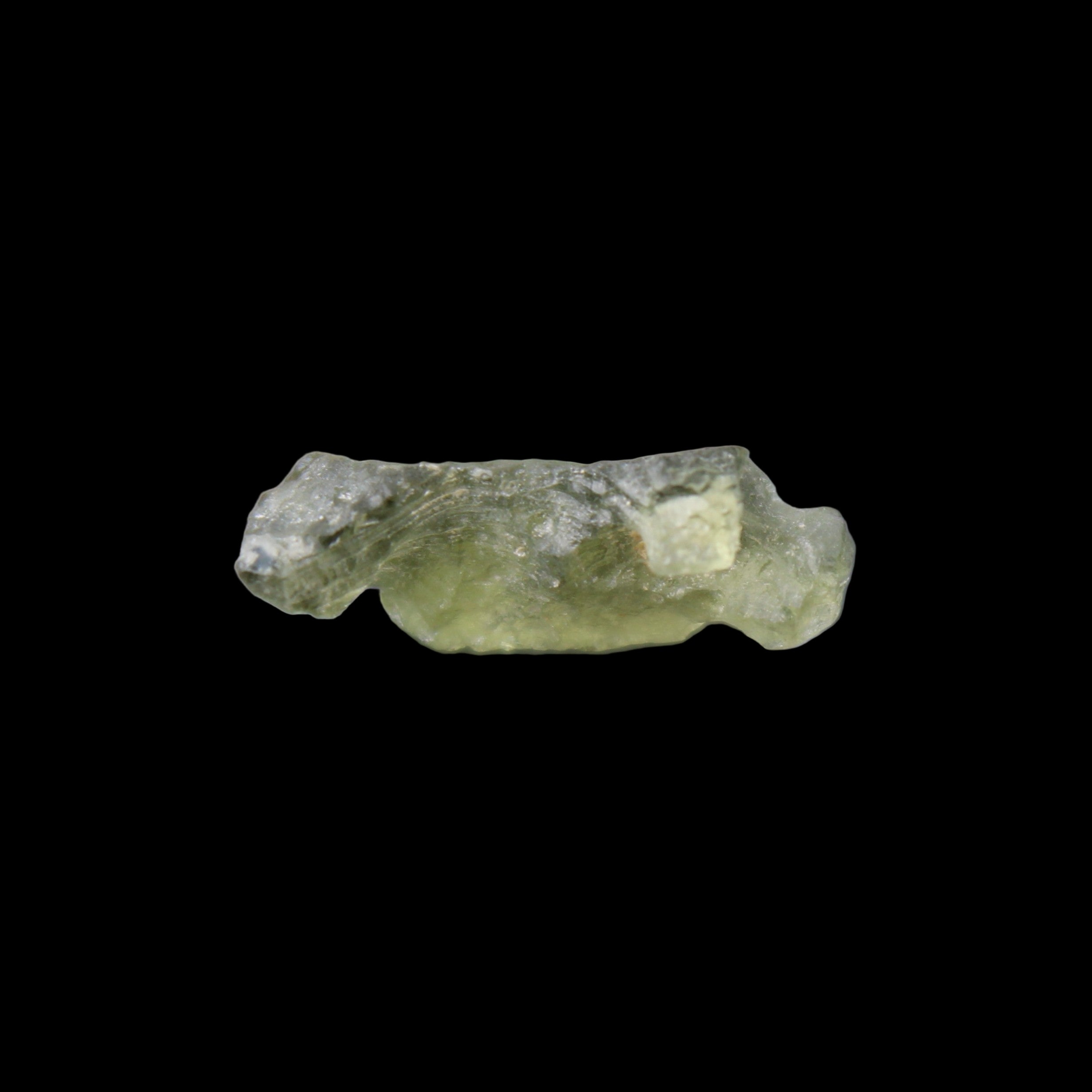Moldavite from Czech Republic14*9mm 5.5ct 1.1g in sunlight - Rocks and Things Store