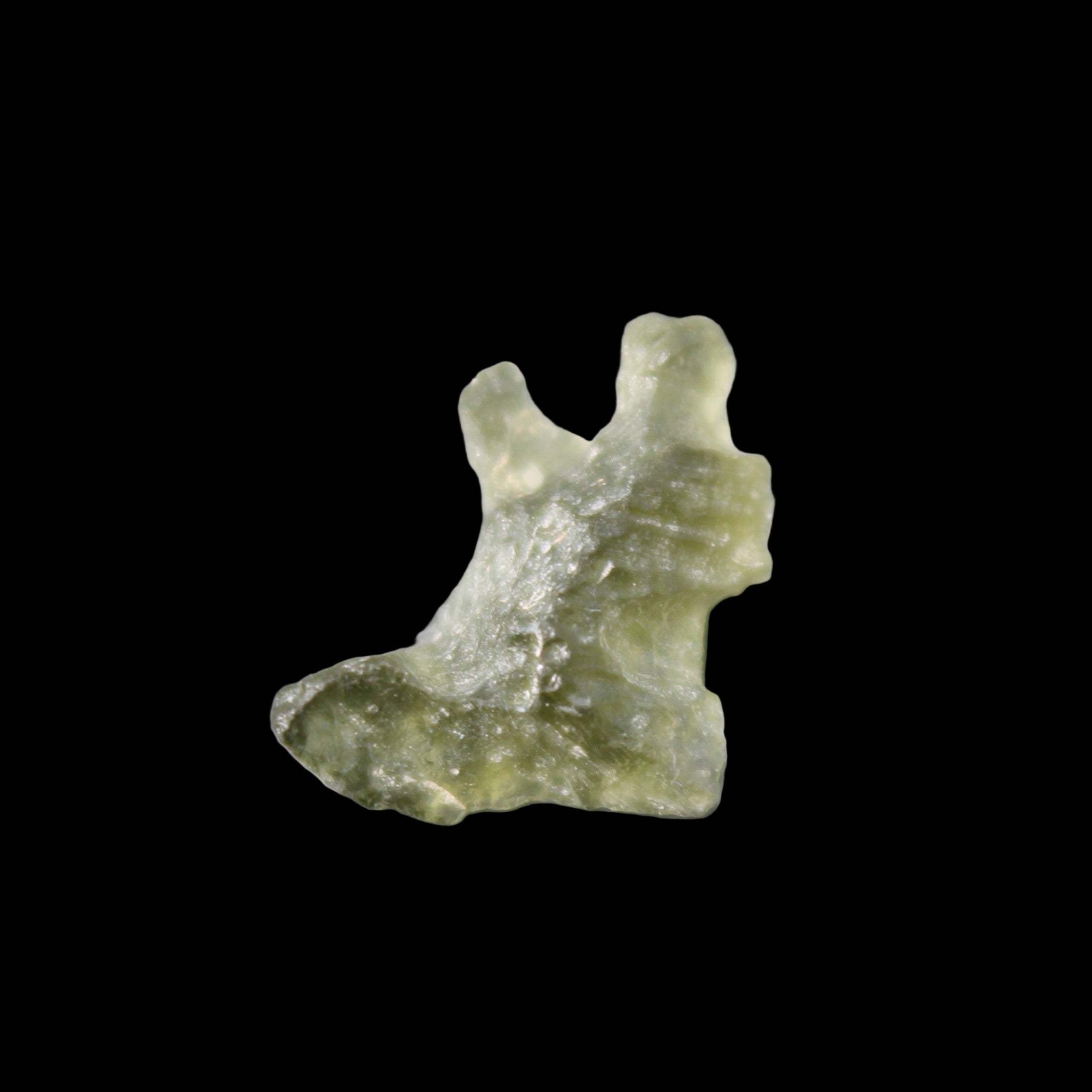 Moldavite from Czech Republic14*9mm 5.5ct 1.1g in sunlight - Rocks and Things Store