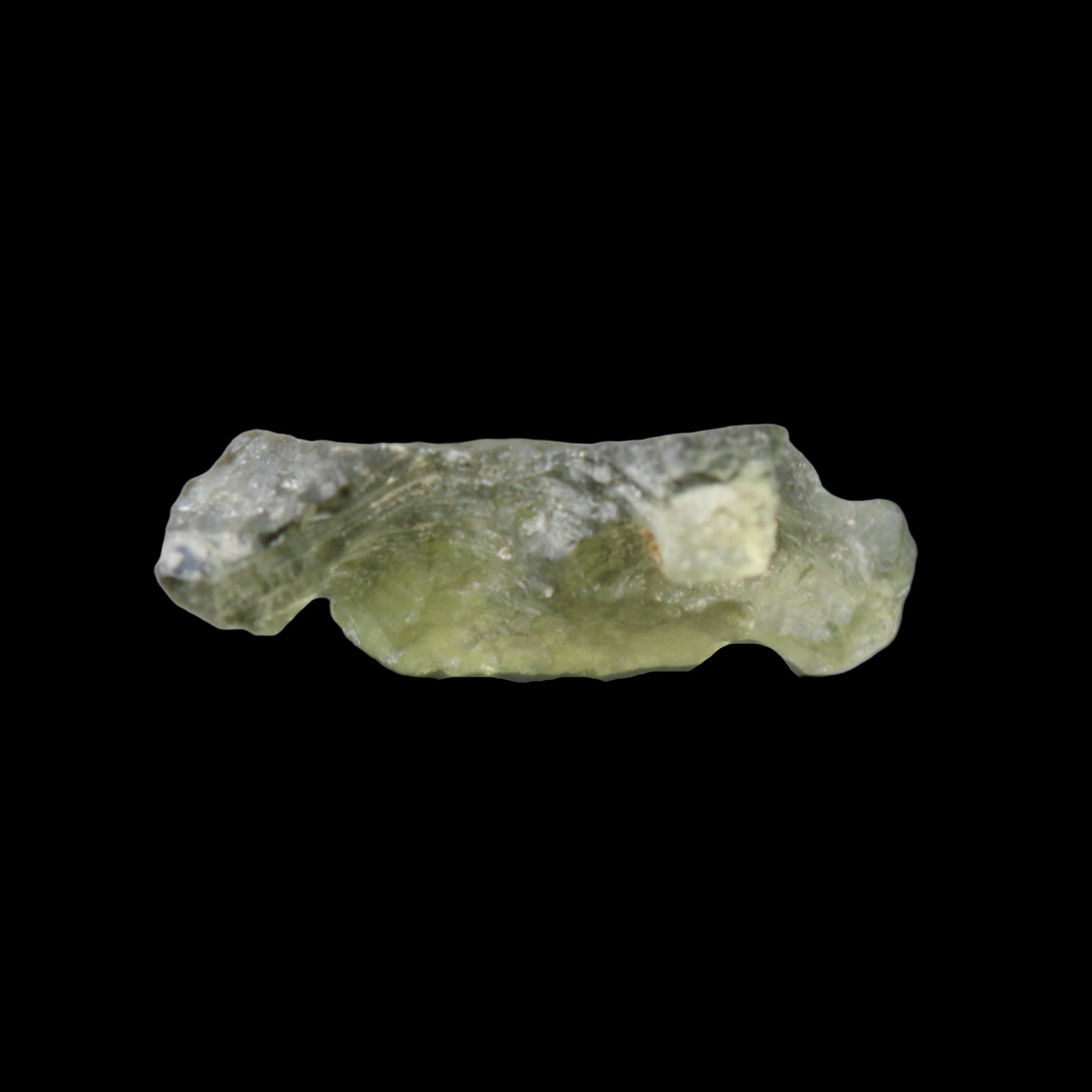 Moldavite from Czech Republic14*9mm 5.5ct 1.1g in sunlight - Rocks and Things Store